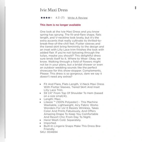 Lilly Pulitzer Ivey Maxi Dress Size 0 - Picture 12 of 13